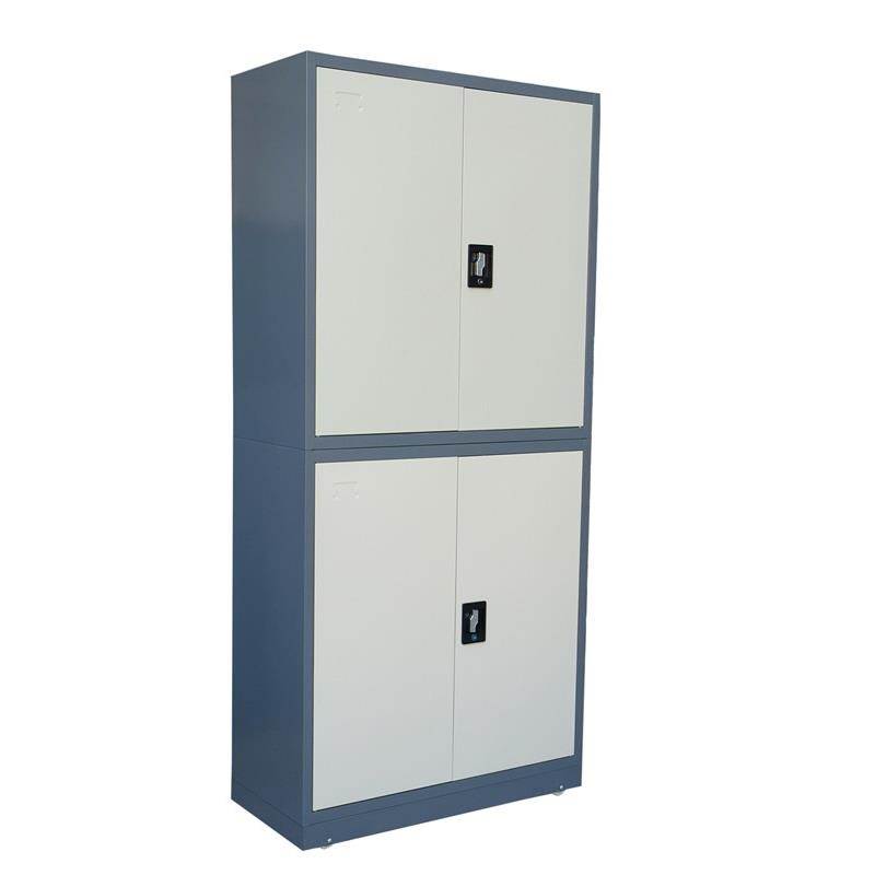 厂家促销分体两节双色加厚铁皮文件柜带轮带轮揭阳免费送货