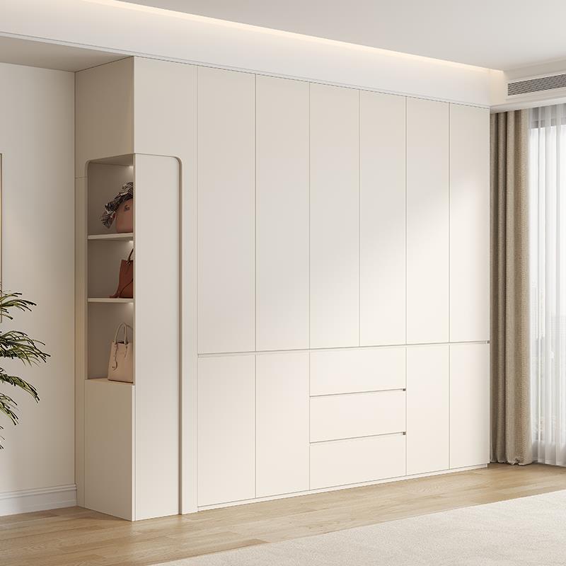 新款免拉手ENF级衣柜实木定制到顶分段式卧室家用现代简约大衣橱