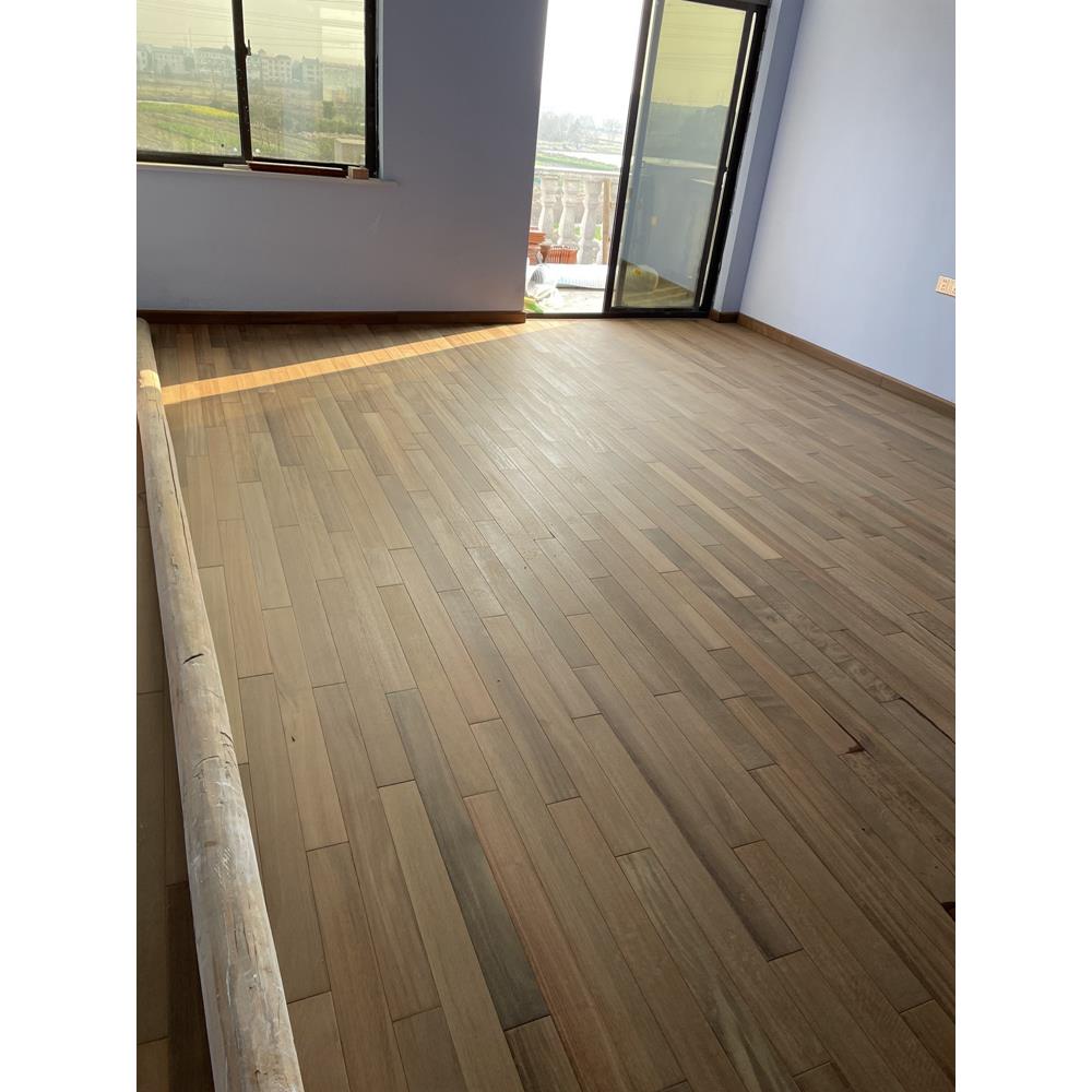 昆店铁柚木二手实木地板彷古风格改良刀锁扣南府免漆环保旧房改造