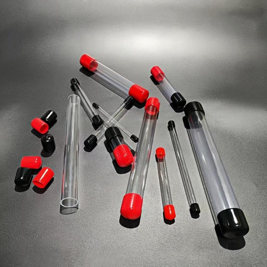 现货硬塑料PVC透明管塑料包装管带帽PC管子直径5-38mm可裁切定制