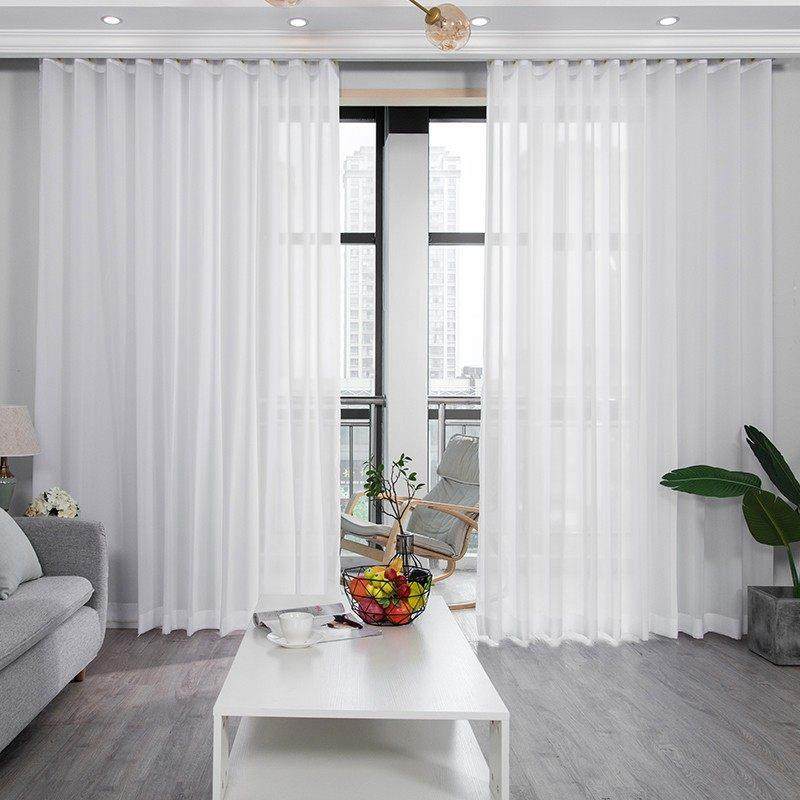 垂顺白色纱帘窗帘透光不透人金刚纱卧室沙遮阳雪纺薄纱阳台白纱帘,居家布艺,成品窗帘,淘宝优惠券,粉丝福利购,淘宝优惠卷