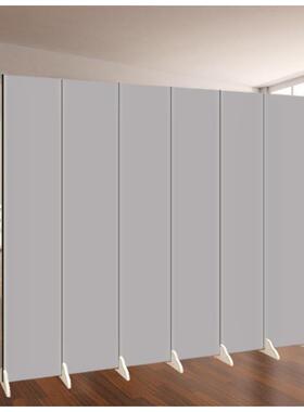 定制纯色灰色屏风可移动隔断医院办公室客厅现代简约折叠门背景墙