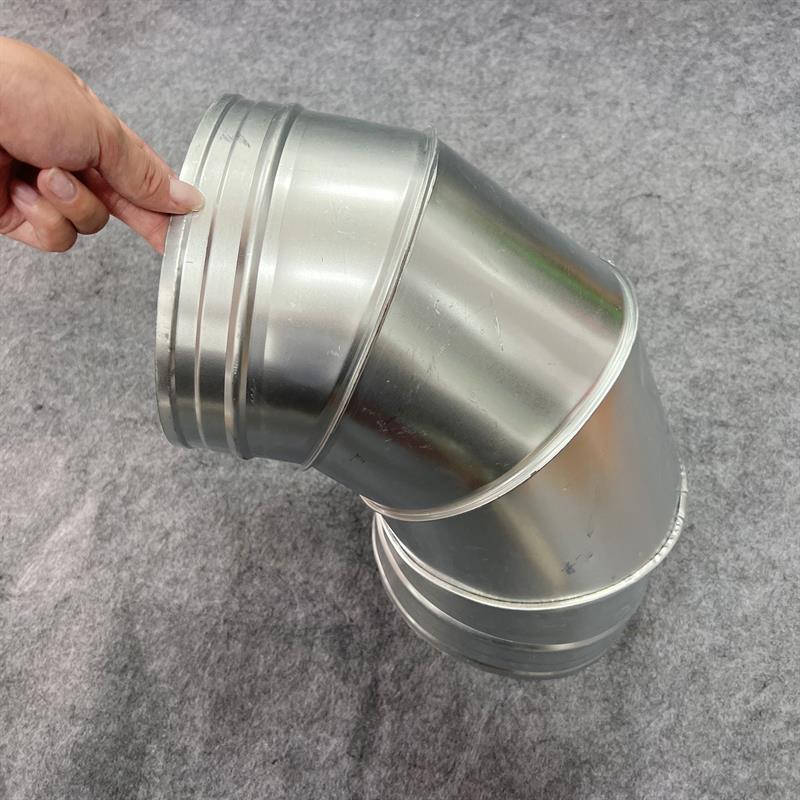 镀锌风管白铁皮90度圆弯头不锈钢螺旋风管油烟囱厨房通风管道弯头