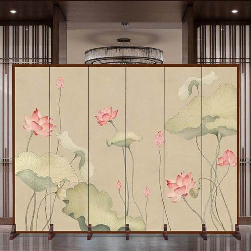 2025新中式屏风隔断简约客厅折叠移动入户正对门玄关卧室挡板假墙