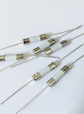 5X20陶瓷带脚250VT0.5A3.15/4/6.3A8/10/15/25/30A带引脚保险丝管