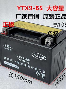 包邮YTX9机车干 干电瓶GW250/600/GSX400/春风水冷大羊免维护