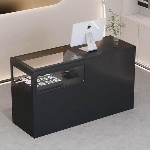 服装店收银台中古风储物柜吧台柜台网红女装店收银桌覆古前台小型