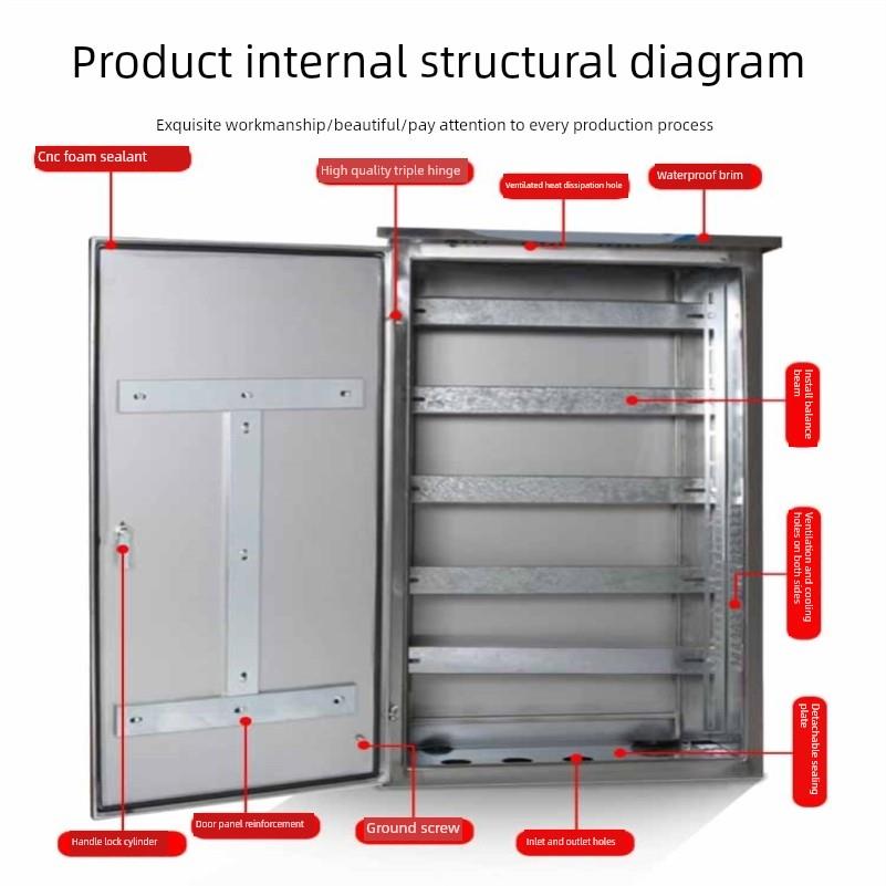 弱电柜户外防水落地柜网络机柜不锈钢配电箱监控设备箱布线箱201