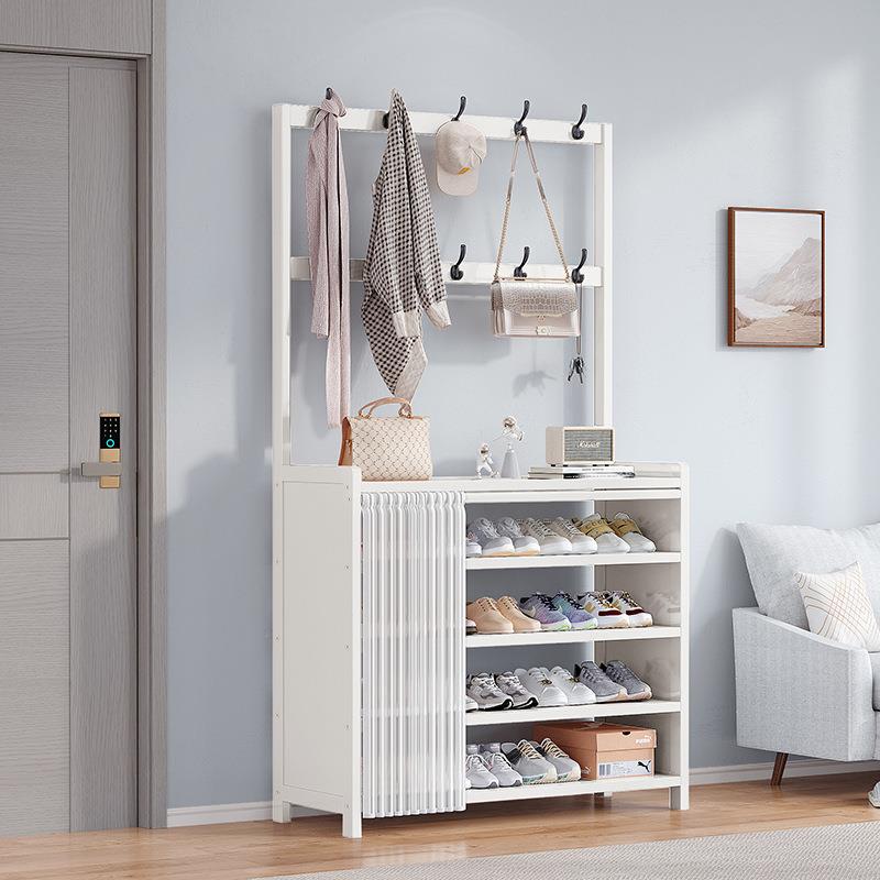 简易落地衣帽架鞋架一件起批一体组合家用鞋帽架卧室挂衣架鞋架子