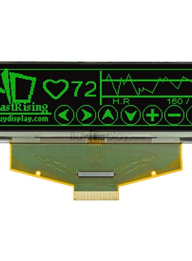 绿色3.2寸OLED显示屏/显示模块/25664/256x64点阵/并串口