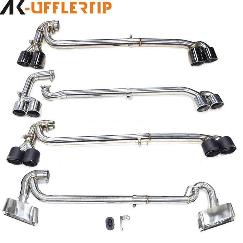 适用于宝马X3X4尾喉改装排气管双边双出四出不锈钢碳纤维方口尾嘴