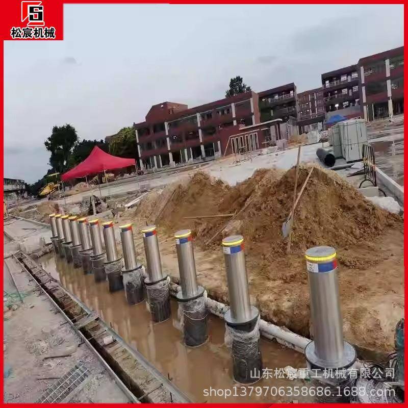 路障停车场挡车全自动液压升降柱电动不锈钢耐磨抗压防撞柱
