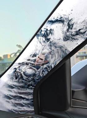 汽车AB柱XBI海通用自粘贴背哪吒胶2闹图国潮改装个汽车内性饰装饰