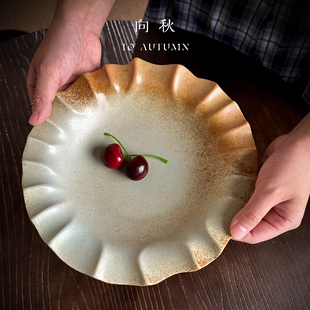 向秋盘子菜盘餐具家用手作高温烧制易清洗釉下彩高级感高颜值陶瓷
