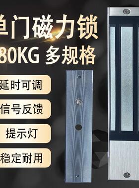 280kg/180kg单门磁力锁 明装暗装双门磁力锁 门禁锁电控锁磁力锁