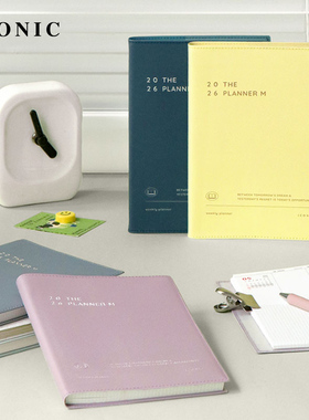 【2026年】韩国ICONIC THE PLANNER M周计划手帐A5仿皮封面日程管理笔记本记事本学生白领横式布局