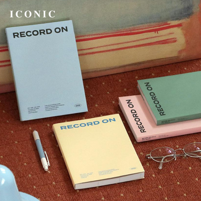 【2026年】韩国ICONIC RECORD ON周记型手帐A5日程管理笔记本记事本彩色横式页面布局PVC封皮复古文艺学生