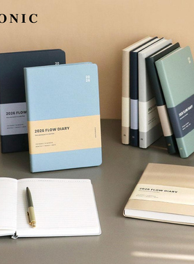 【2026年】韩国ICONIC FLOW左式周计划A5变型手帐日程管理笔记本记事本纯色封面工作簿学生商务文艺小清新