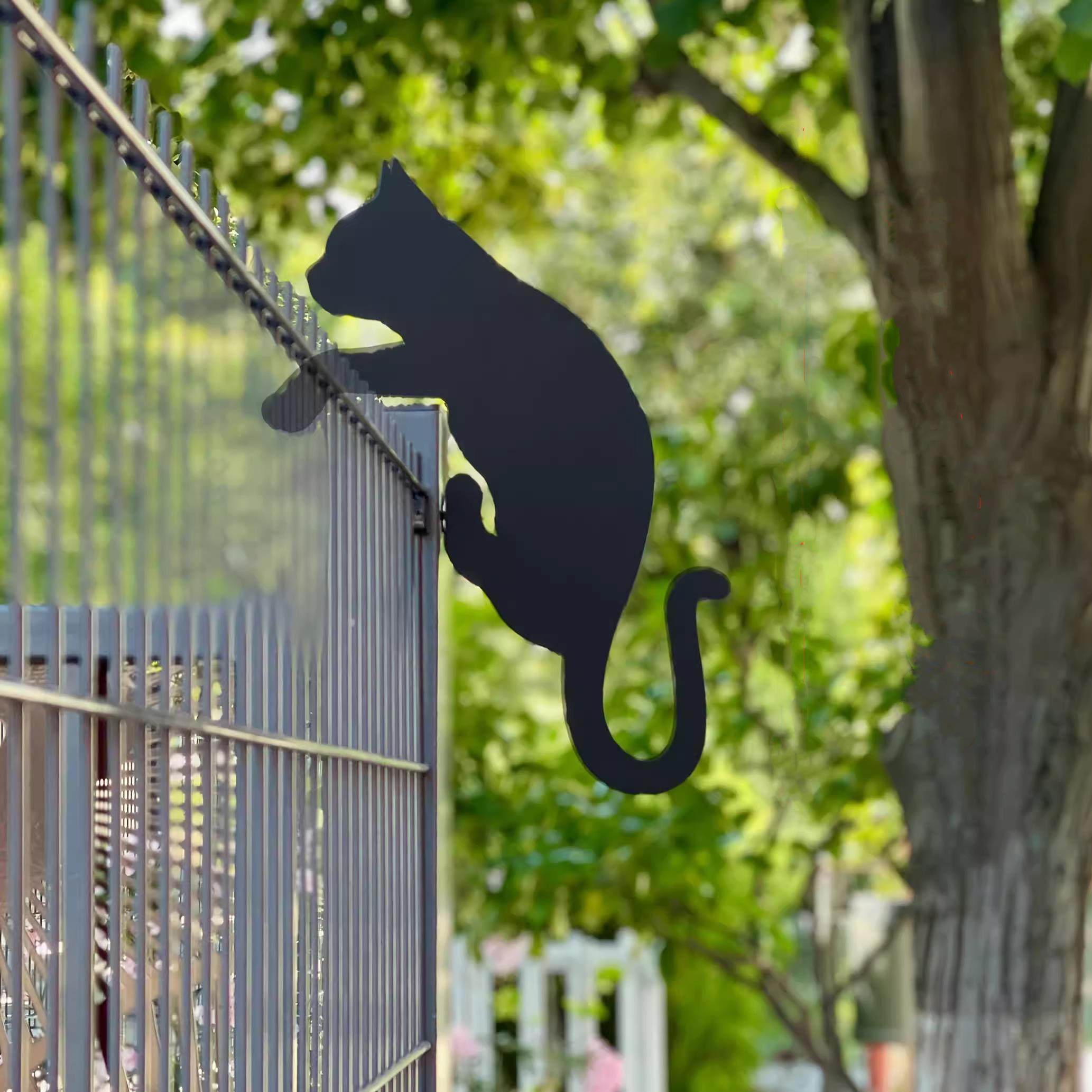 黑猫围墙廓形铁吊坠碧桂园围墙顶装饰猫雕塑庭院栅栏桩,家居饰品,户外/庭院摆件,淘宝优惠券,粉丝福利购,淘宝优惠卷