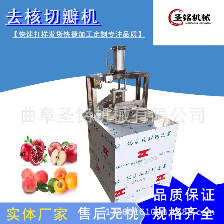 商用黄桃去核切瓣机 双头下压式萝卜土豆切瓣机 罐头厂挖核开半机