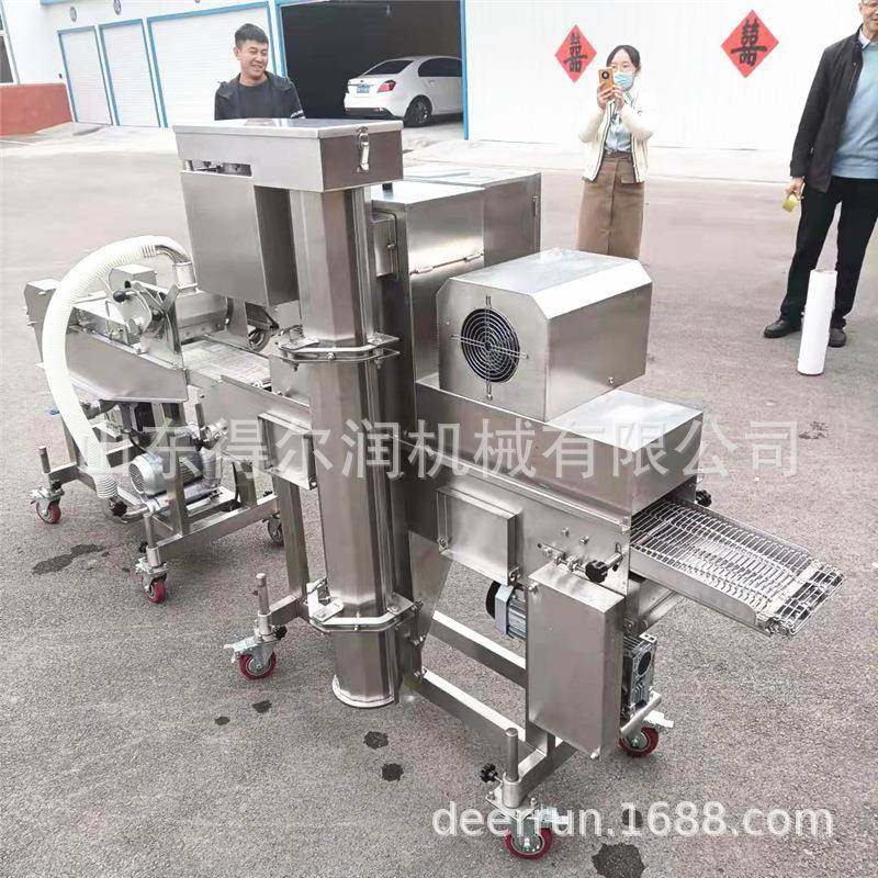 食品粘面包糠机器 小型自动裹糠机 撒花生碎、芝麻通用 连续生产,清洗/食品/商业设备,休闲食品加工设备,淘宝优惠券,粉丝福利购,淘宝优惠卷