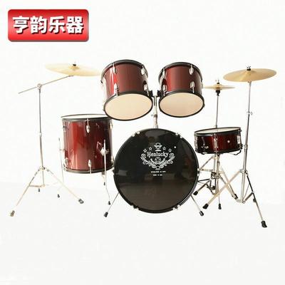 成人架子鼓五鼓三镲架子鼓酒红色架子鼓