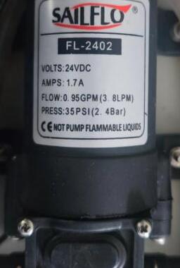 全新SAILFLO电动隔膜泵水泵FL-2402 24VDC 1.7A FL-2401 FL-2402A