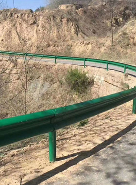 安康绿色双波护栏板乡村道路波形护栏高速公路省道国道防撞栏厂家