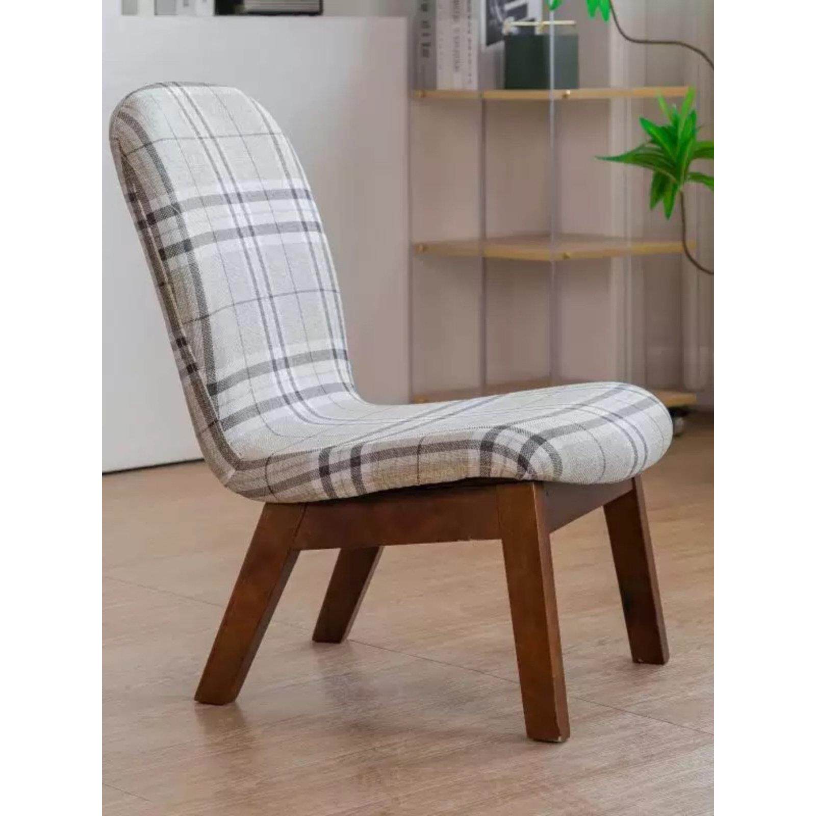 靠背椅子实木懒人沙发凳子家用客厅喂奶哺乳简约现代休闲茶几矮凳