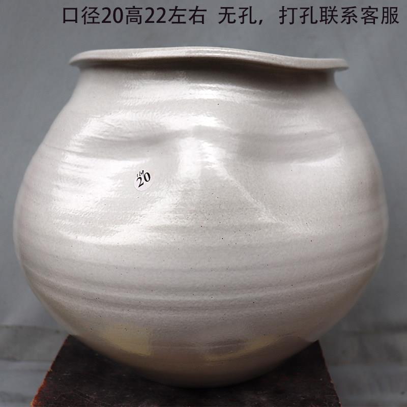 青月景德镇陶瓷花盆个性简约窑变做旧粗陶透气老庄多肉花盆三角梅