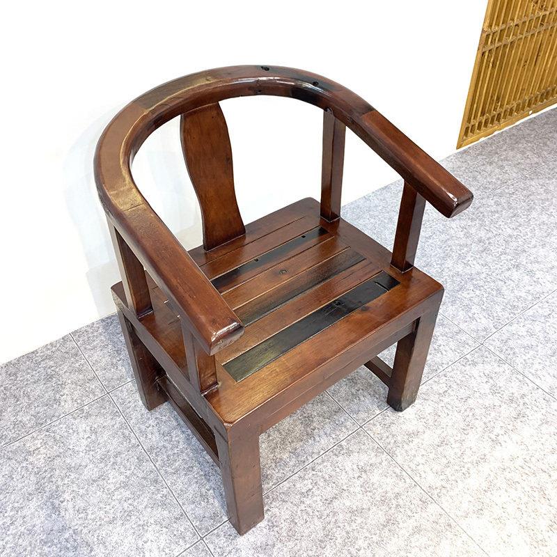 老船木椅子茶桌椅组合纯实木太师椅方椅围椅靠背椅家用复古原木椅