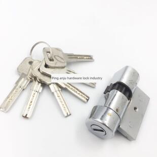 老式航鹰铁架锁芯千禧狮防盗门十齿轮65 75锁芯家用10齿轮铁门锁