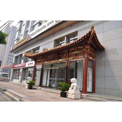 中国古代彷古装饰屋檐东阳木雕实木门假飞檐凸起角匾招牌定制