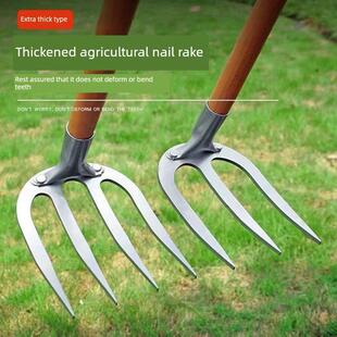 加厚农用钉耙拾逸农林精选特厚型锰钢耙子开荒翻土除草松土锄头