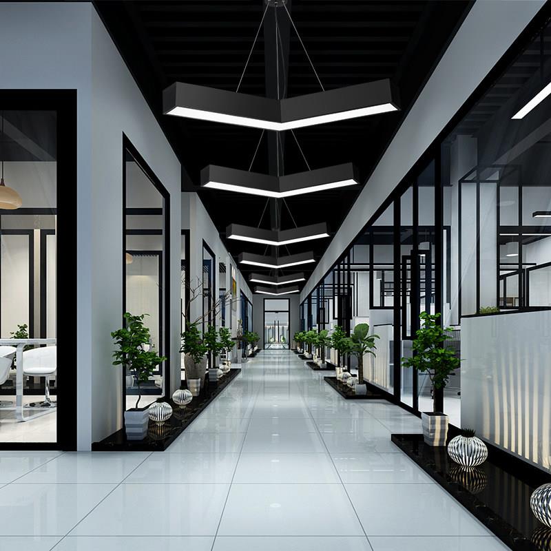 LED造型灯v形箭头灯办公室健身房网咖店铺商场走廊过道工业风吊灯