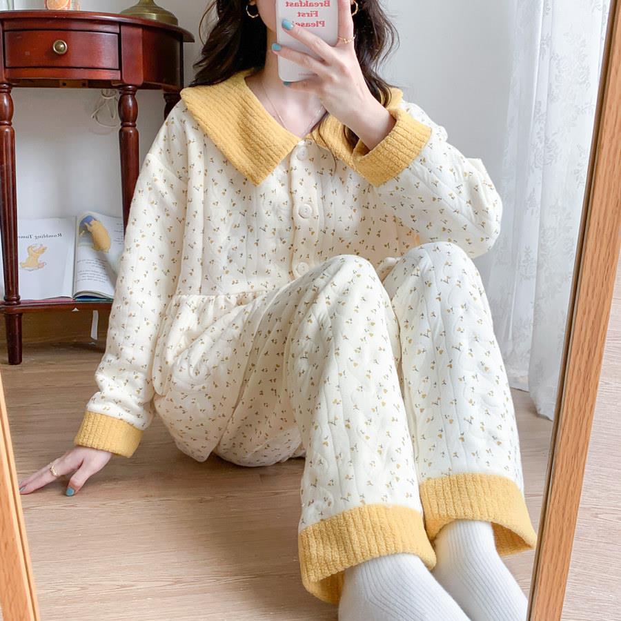 冬季空气棉10月份月子服产后春秋款产妇孕妇睡衣哺乳家居服套装11