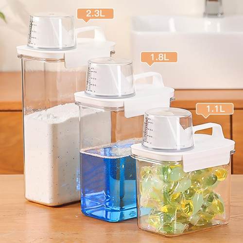 大容量洗衣液专用储存盒洗衣粉留香凝珠收纳桶皂粉分装瓶容器罐子