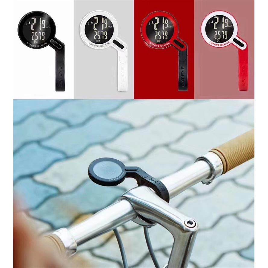 CATEYE猫眼骑行码表无线圆形大屏英文自行车码表防水带支架装备
