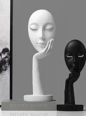 轻奢人脸面具艺术摆件创意家居客厅电视柜酒柜美甲店办公室装