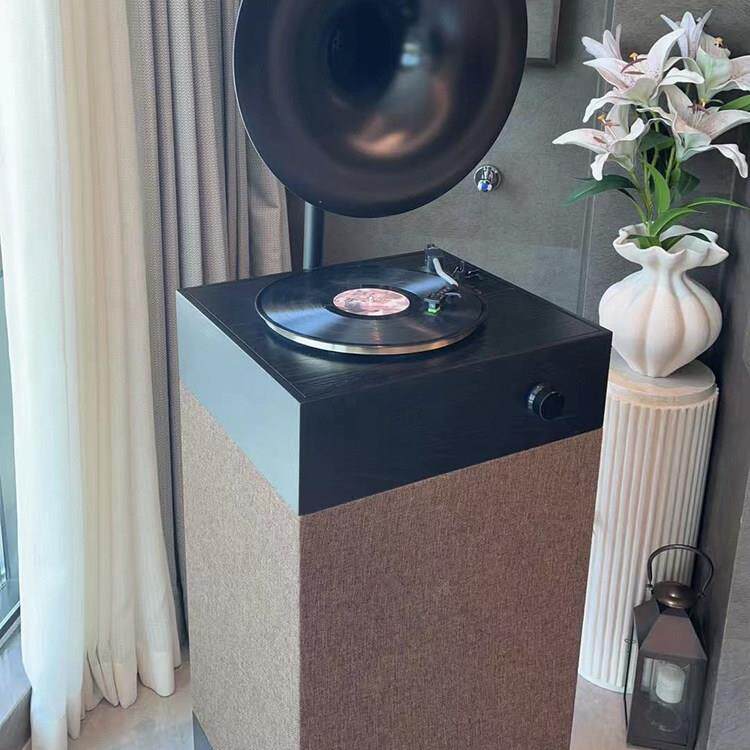 留声机专业级轻奢现代客厅家用唱片机复古摆件蓝牙音响黑胶唱片机