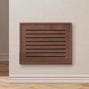 黑胡桃实木弱电箱遮挡装饰盖板免打孔电表箱画 画多媒体网路线 线