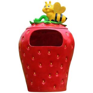 玻璃钢水果蔬菜造型垃圾桶果皮箱环卫公园景区装饰品大号户外创意