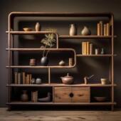 新中式 博古架实木多宝阁置物架客厅玄关柜收纳展示柜榫卯结构古架