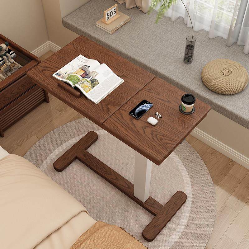 新款实木床边桌带轮可移动升降笔记型电脑桌沙发边桌边几床上桌子,住宅家具,床边桌,淘宝优惠券,粉丝福利购,淘宝优惠卷