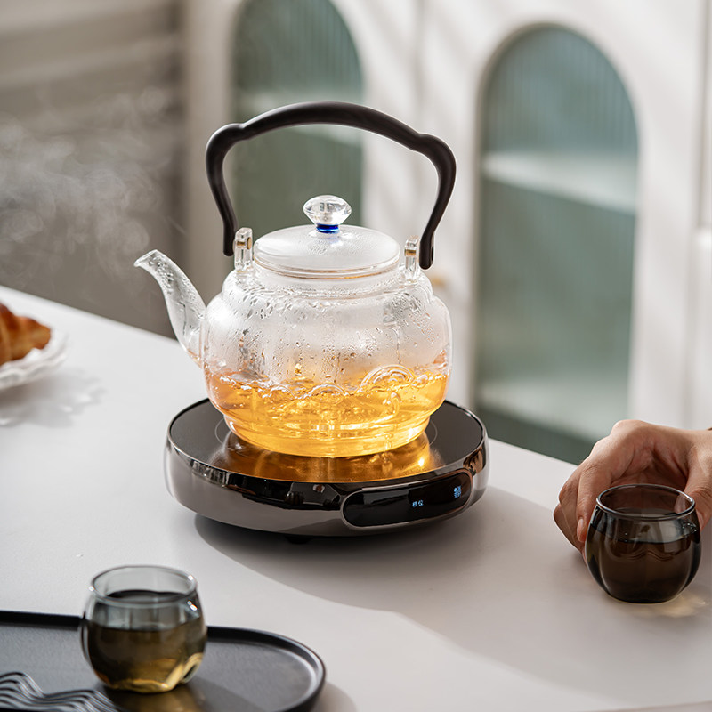 玻璃煮茶养生泡茶壶煮茶器家用电陶炉围炉烧水煮茶套装茶台一体式,餐饮具,煮茶炉,淘宝优惠券,粉丝福利购,淘宝优惠卷