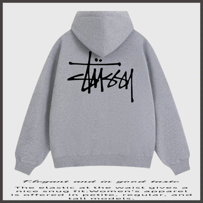 瑞斯图西卫衣STU外套经典logo印花卫衣连帽外套宽松男女上衣