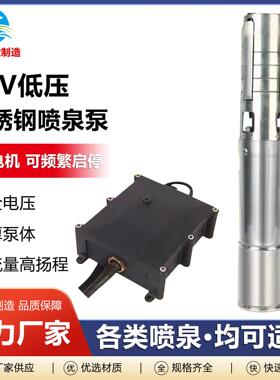 DC24V低压喷泉增压泵直流电DMX512控制不锈钢增氧静音