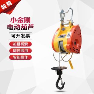 微型电动葫芦 小金刚160kg钢丝绳悬挂两用提升机家用吊机悬挂式