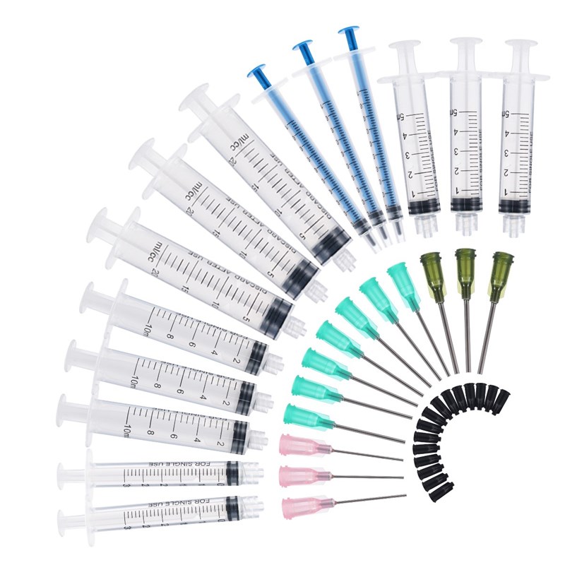 15 Pack New 20kml 10ml 5ml 3ml 1ml Syringes Blunt Tip Syring