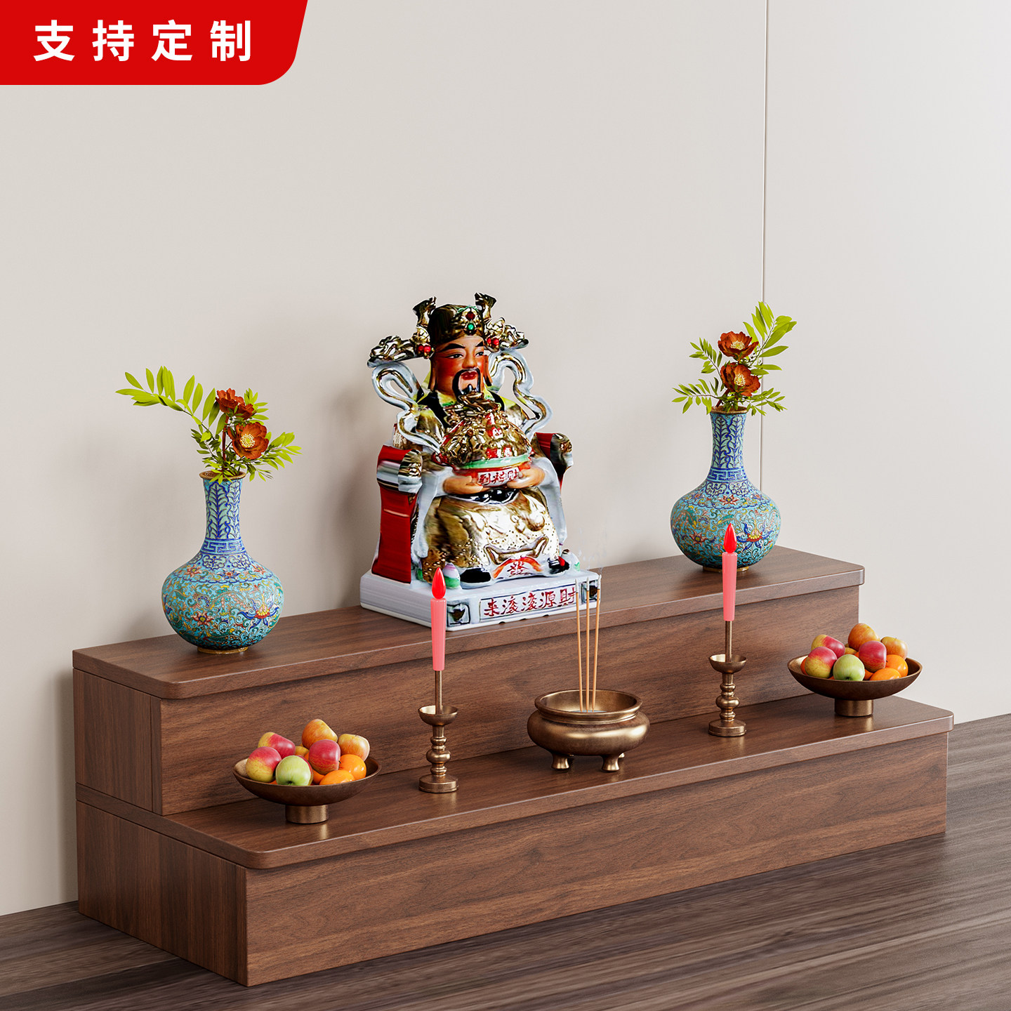 佛龛供桌定制现代轻奢小型神龛柜立柜财神爷佛像观音菩萨供奉柜子